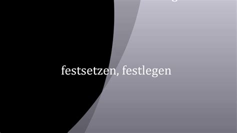 feslegen deutsch